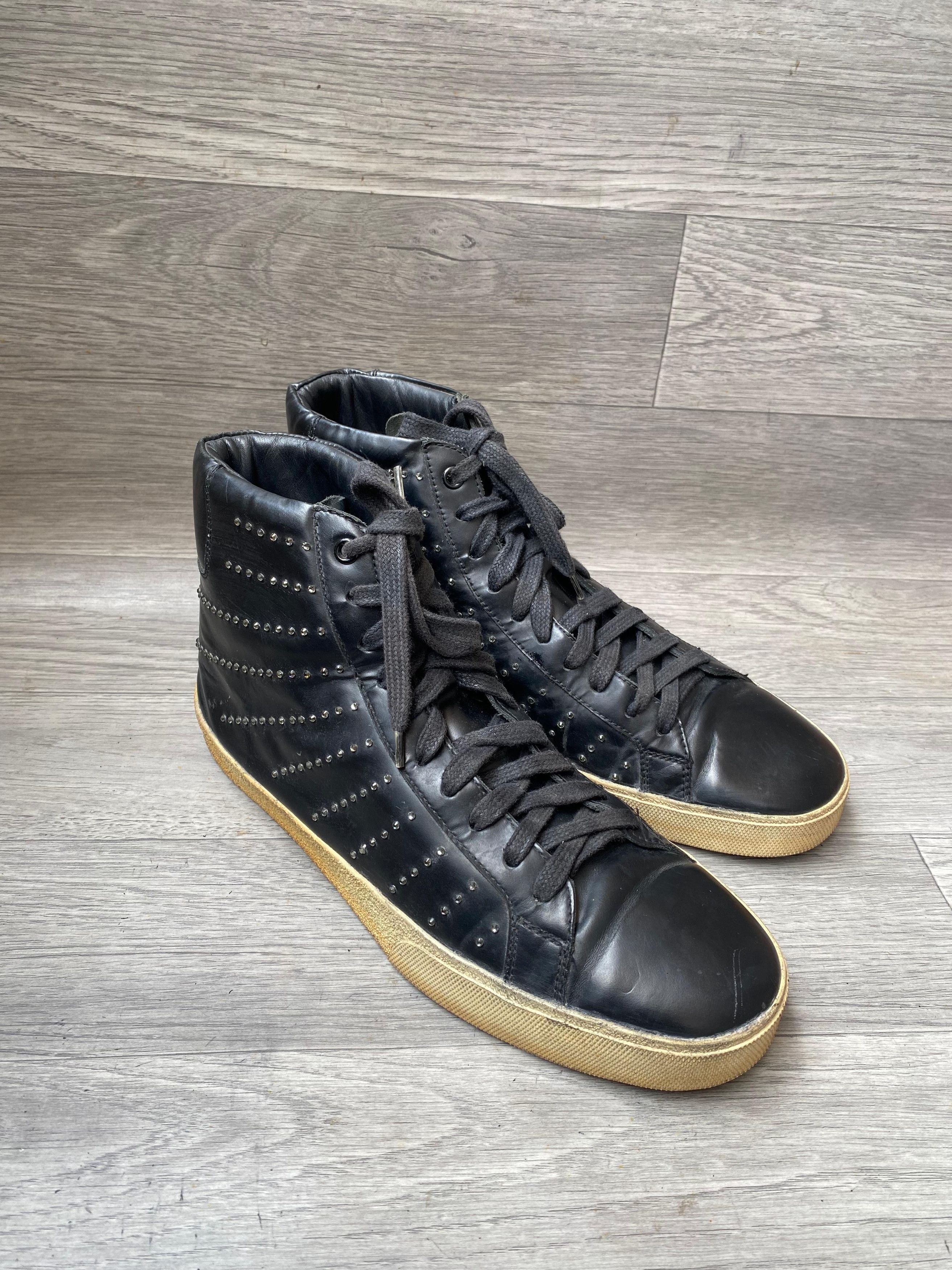 Saint Laurent Paris Saint Laurent Hi-Top Sneakers SL 06 Crystal Studded Size US 9.5 / EU 42-43 - 8 Thumbnail
