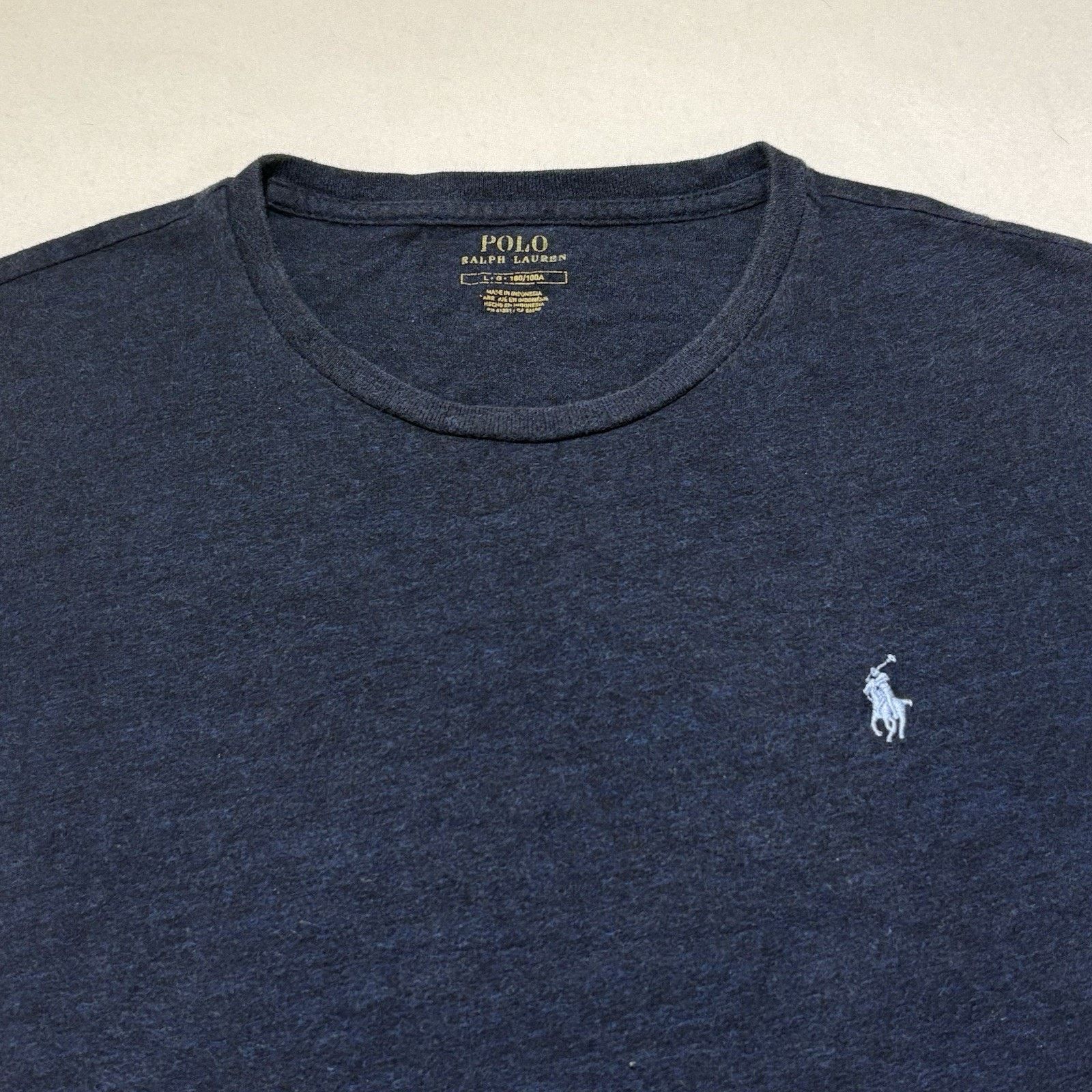 Polo Ralph Lauren Polo Ralph Lauren Large Crewneck T Shirt Navy Blue Tee Size US L / EU 52-54 / 3 - 2 Thumbnail