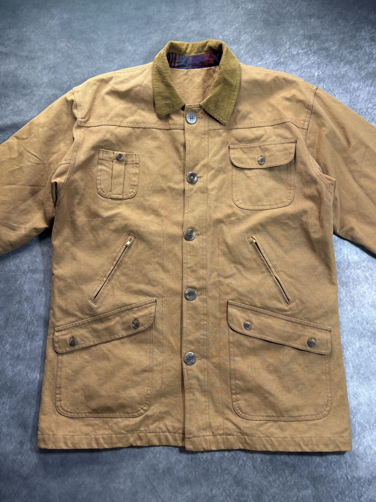 Vintage Vintage Canvas Hunting Jacket Lined Chore Coat Winter Workw Size US XL / EU 56 / 4 - 14 Thumbnail