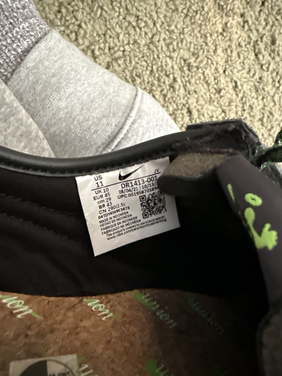 Other UNION LA x NIKE Cortez SP Off Noir Size US 11 / EU 44 - 7 Thumbnail