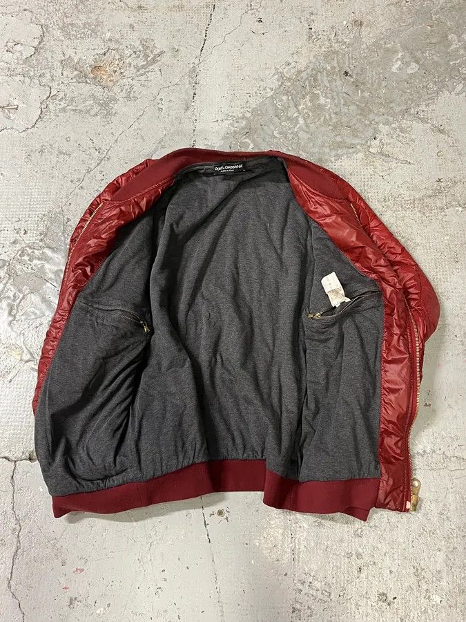 Dolce & Gabbana 2000s Dolce & Gabana Quilted Red Bomber Jacket Size US M / EU 48-50 / 2 - 10 Thumbnail
