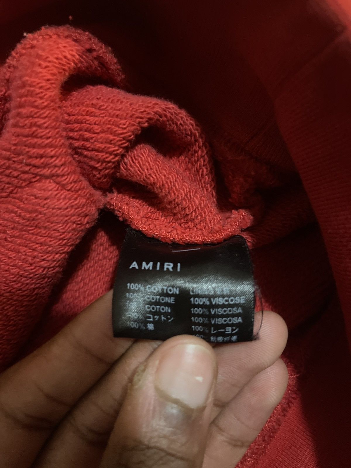 Amiri Red MA Core Hoodie Size US M / EU 48-50 / 2 - 4 Thumbnail