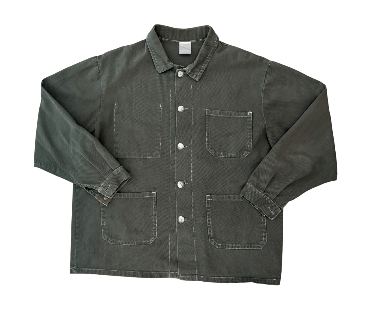 Vintage Olive Green Over Shirt Button Up Size US M / EU 48-50 / 2 - 1 Thumbnail