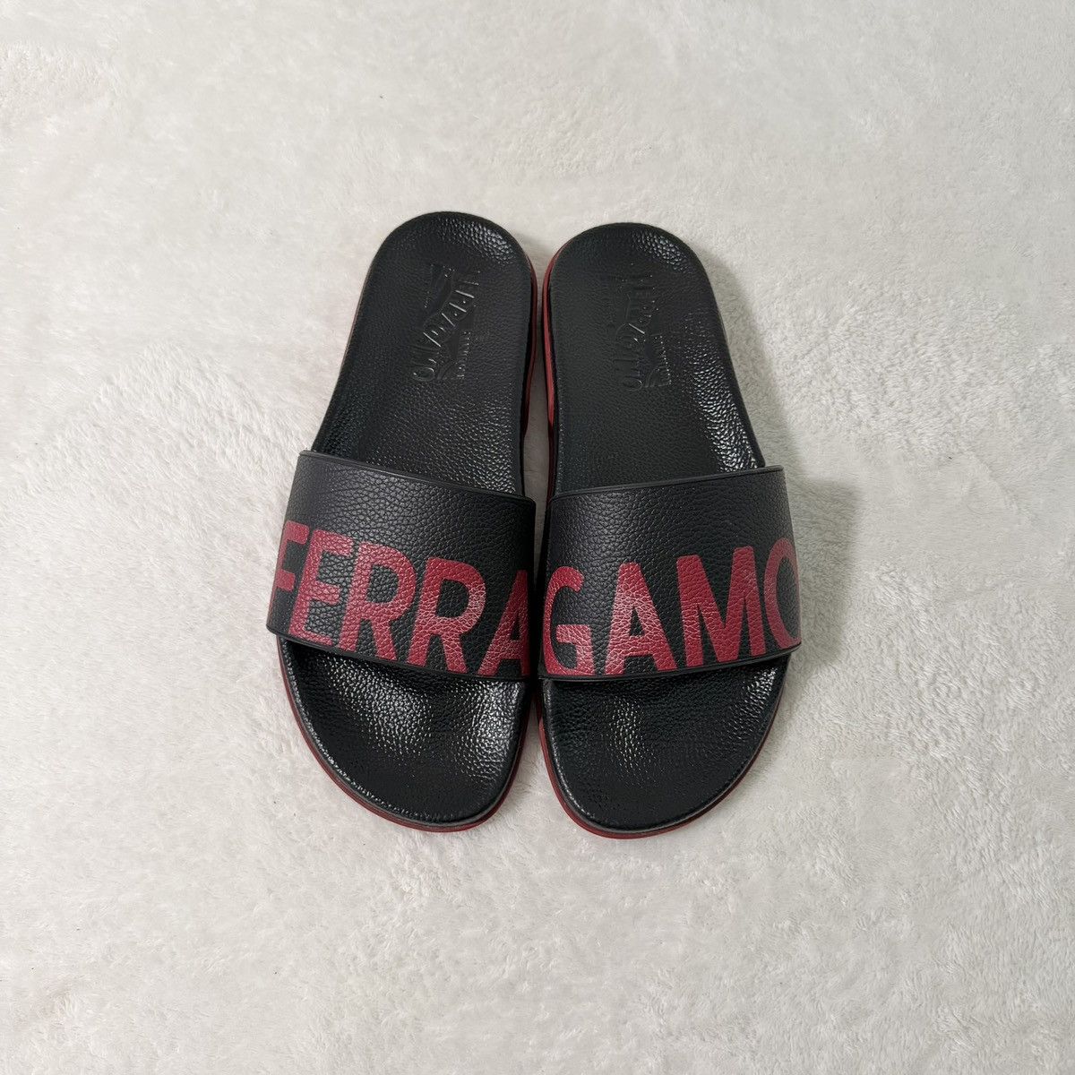 Salvatore Ferragamo Amos Logo Slide Sandals Black Men main image 2