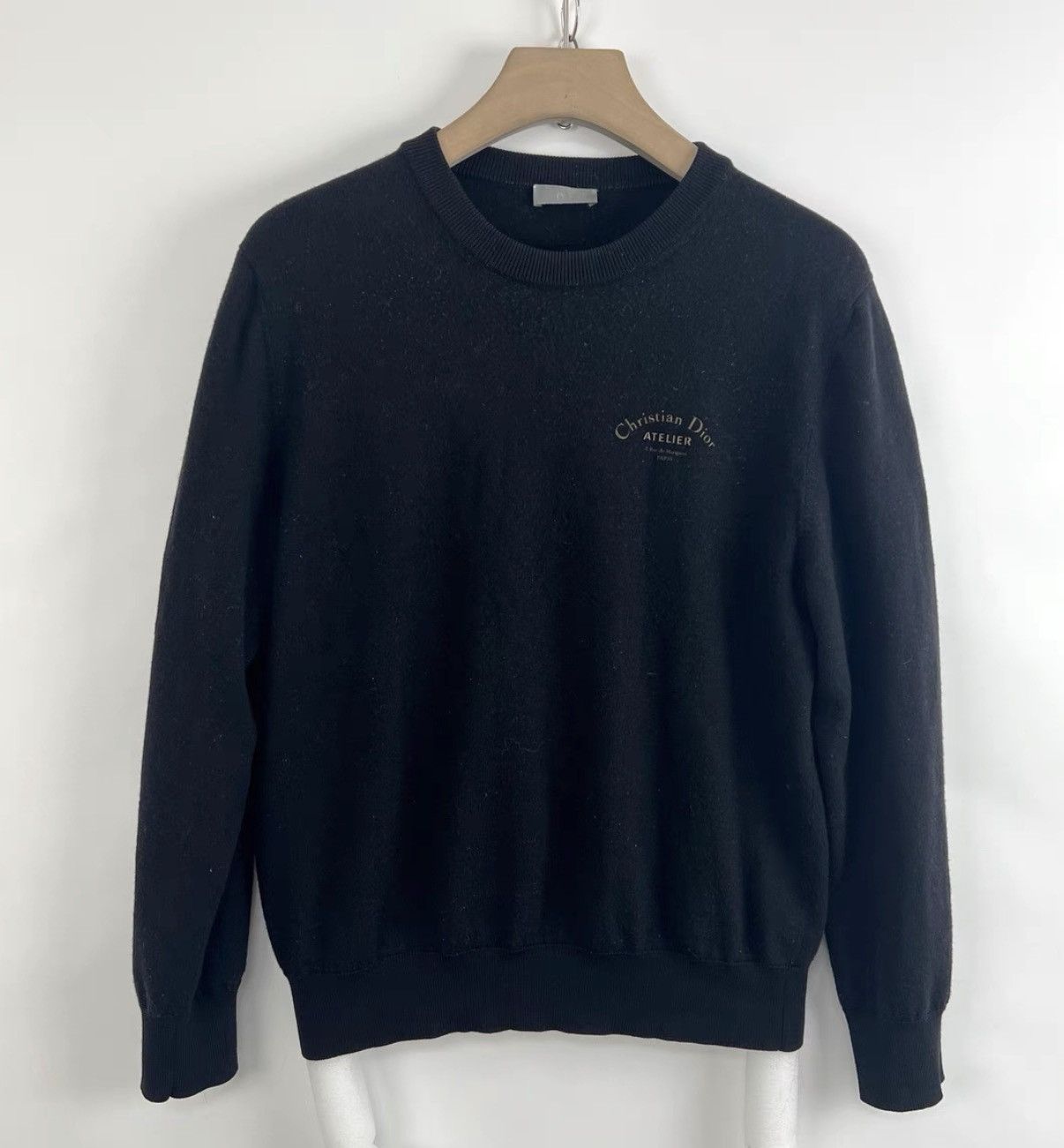 Dior Dior Slogan Collection Black Crew Neck Sweater K12 Size US L / EU 52-54 / 3 - 1 Thumbnail