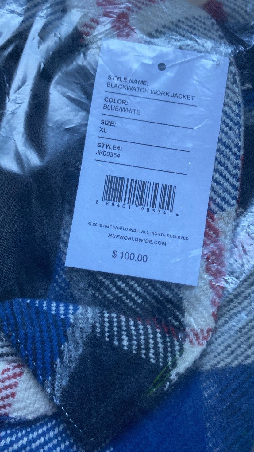 Huf × Pleasures Pleasures x Huf Blackwatch Work Jacket - BLUE/WHITE Size US XL / EU 56 / 4 - 4 Thumbnail