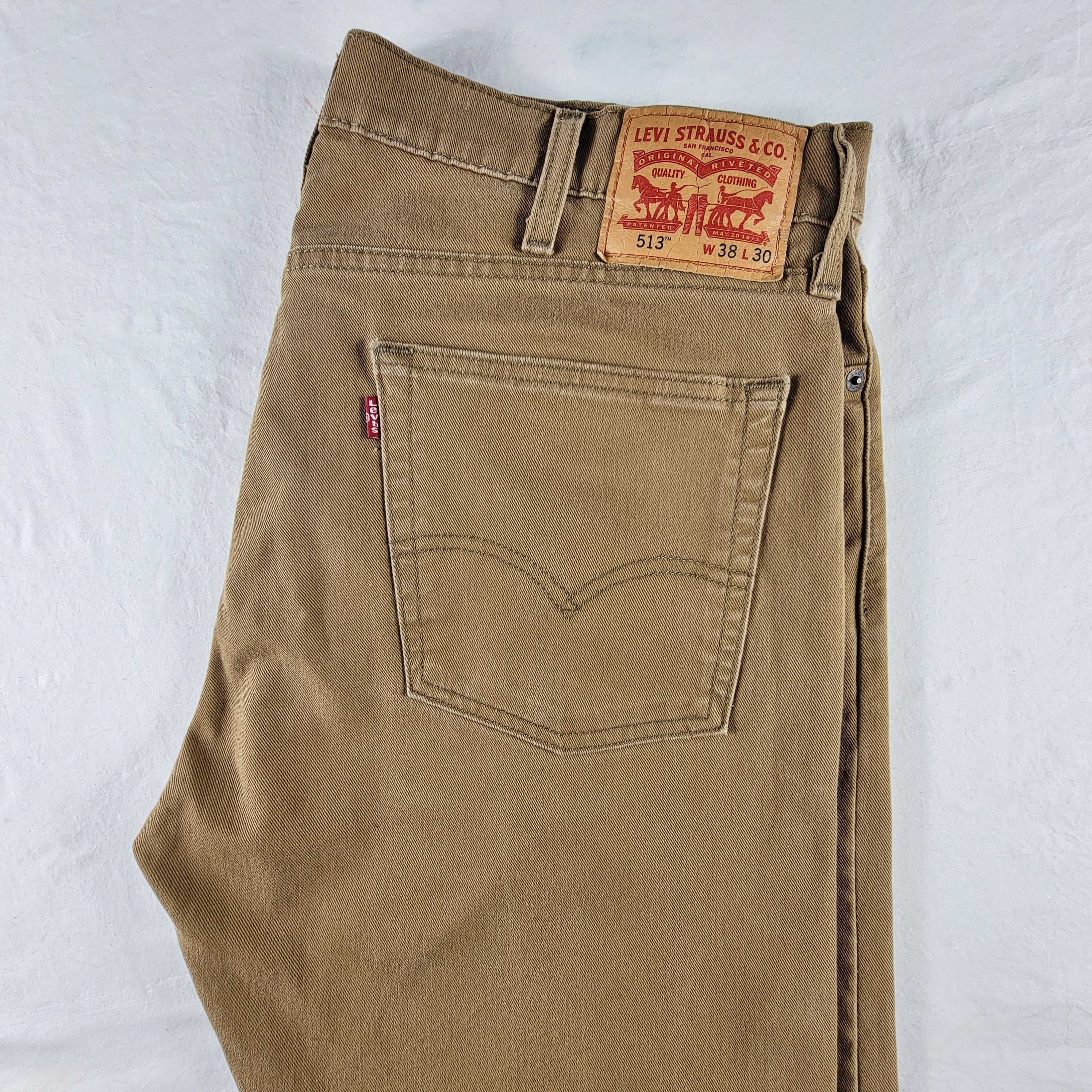 Levi's Levi's tan 513 khaki denim jeans Size 38" Size US 38 / EU 54 - 1 Thumbnail