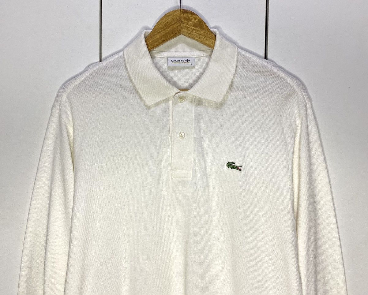 Lacoste Lacoste White Polo Long Sleeves | Size 5 Large Size US L / EU 52-54 / 3 - 2 Thumbnail
