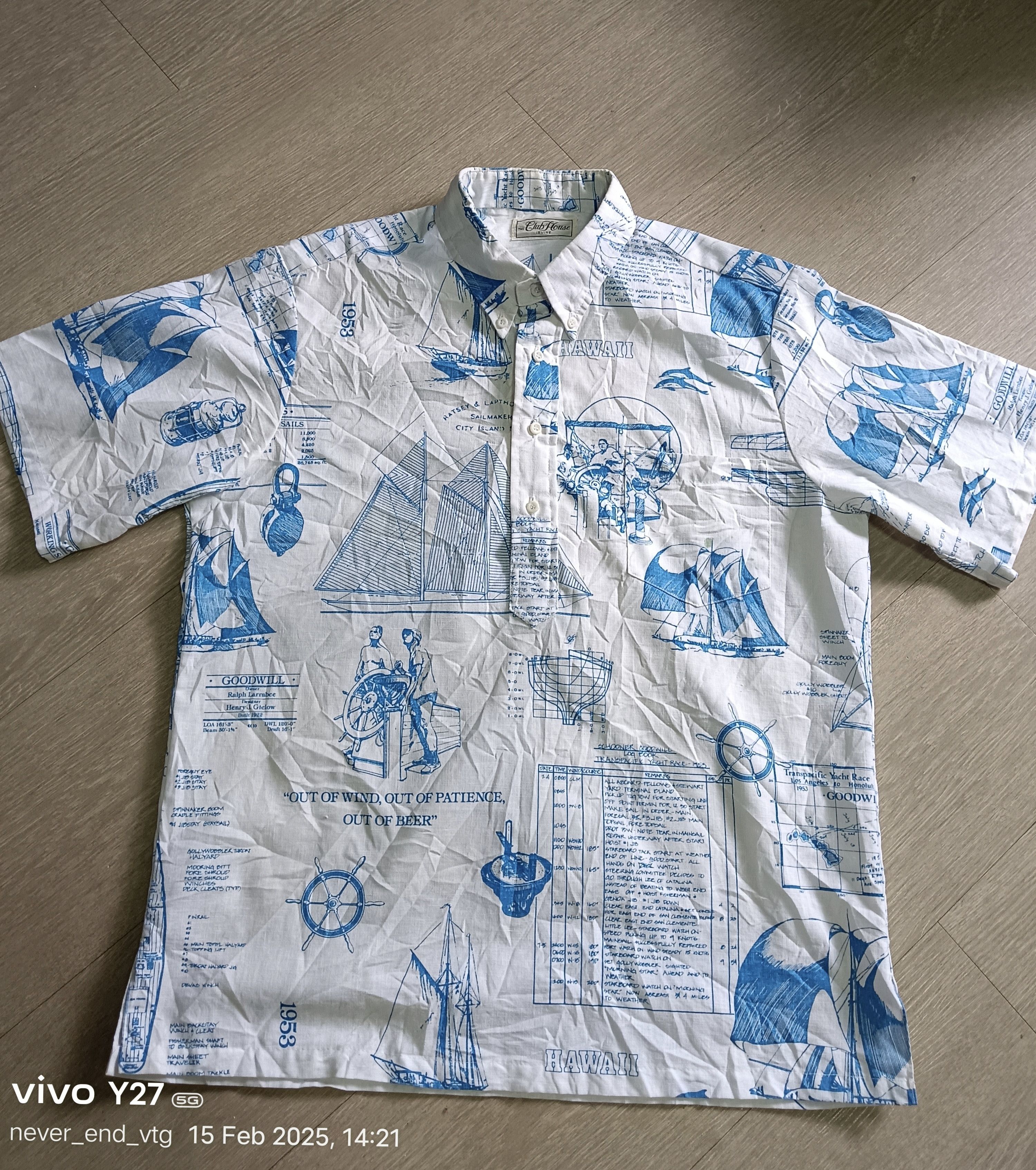 Designer VINTAGE KAHALA TRANSPACIFIC YACTH Size US L / EU 52-54 / 3 - 1 Thumbnail