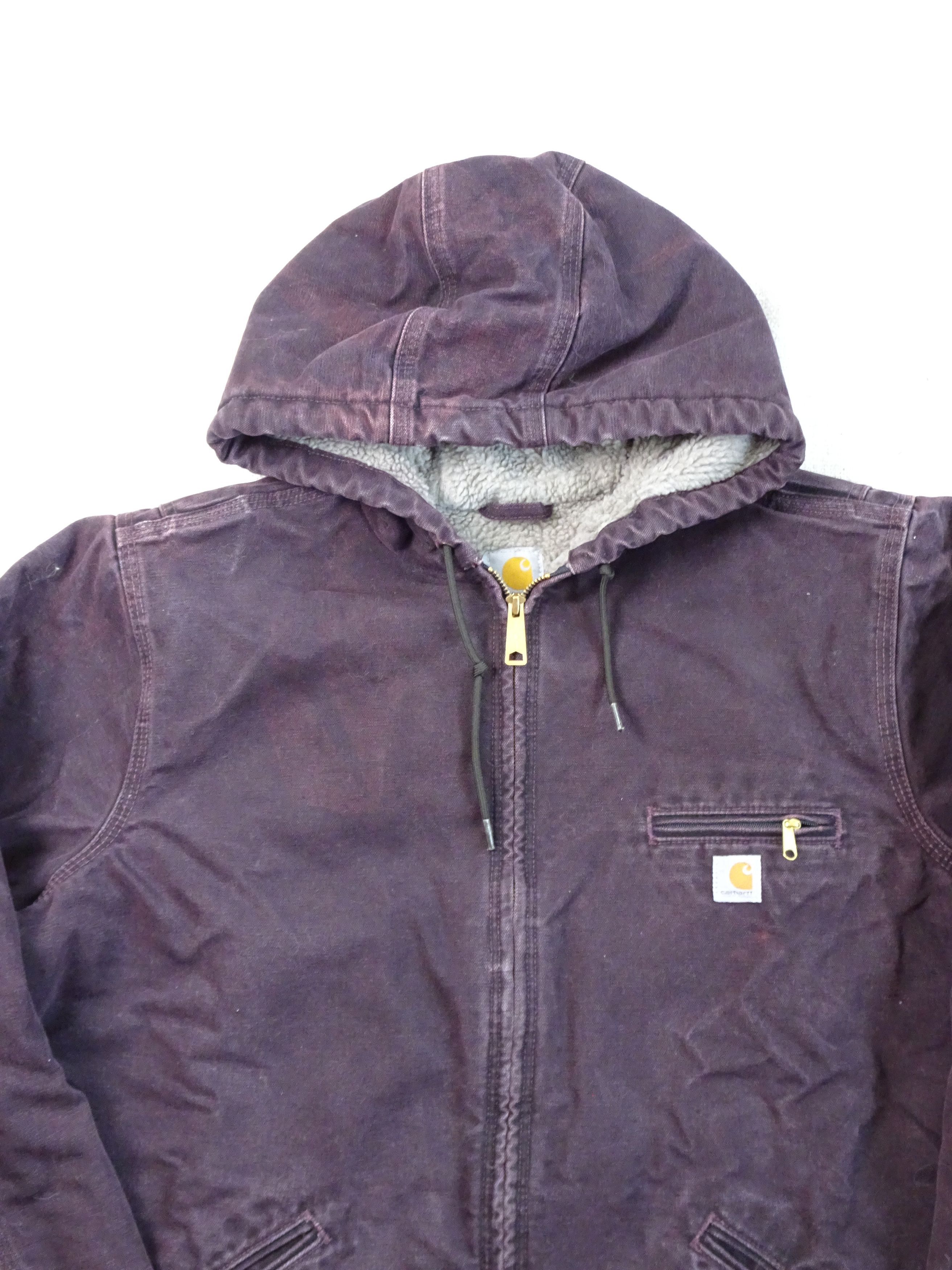 Carhartt Vtg Carhartt Women’s Purple Hooded Active Jacket Workwear Size XXL / US 16-18 / IT 52-54 - 3 Thumbnail