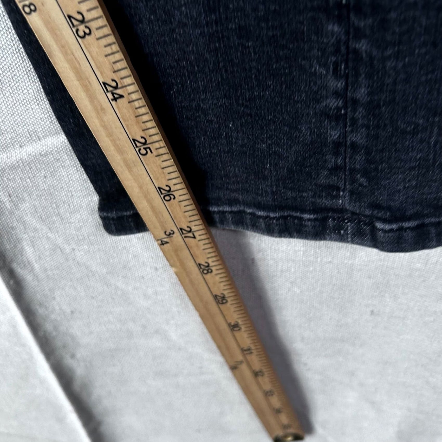 Vintage Pilcro and the Letterpress High Rise Slim Straight Black Jeans 27 Made in USA Women Denim 5-Pocket Stretch Zip Button Rise Inseam 27 Size 27" / US 4 / IT 40 - 5 Thumbnail