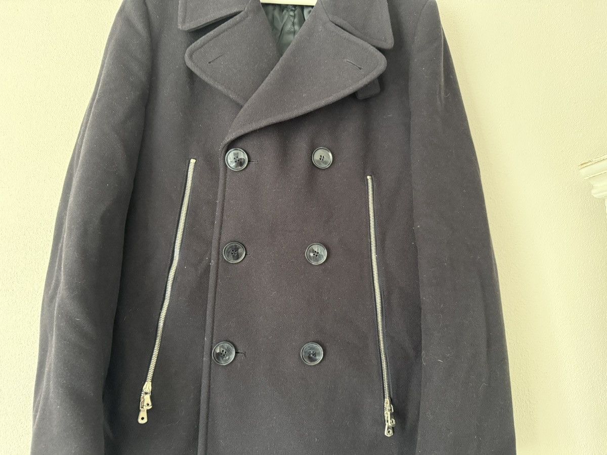 Dolce & Gabbana Dolce & Gabbana Navy Wool Peacoat with Zip Pockets Size US M / EU 48-50 / 2 - 5 Thumbnail