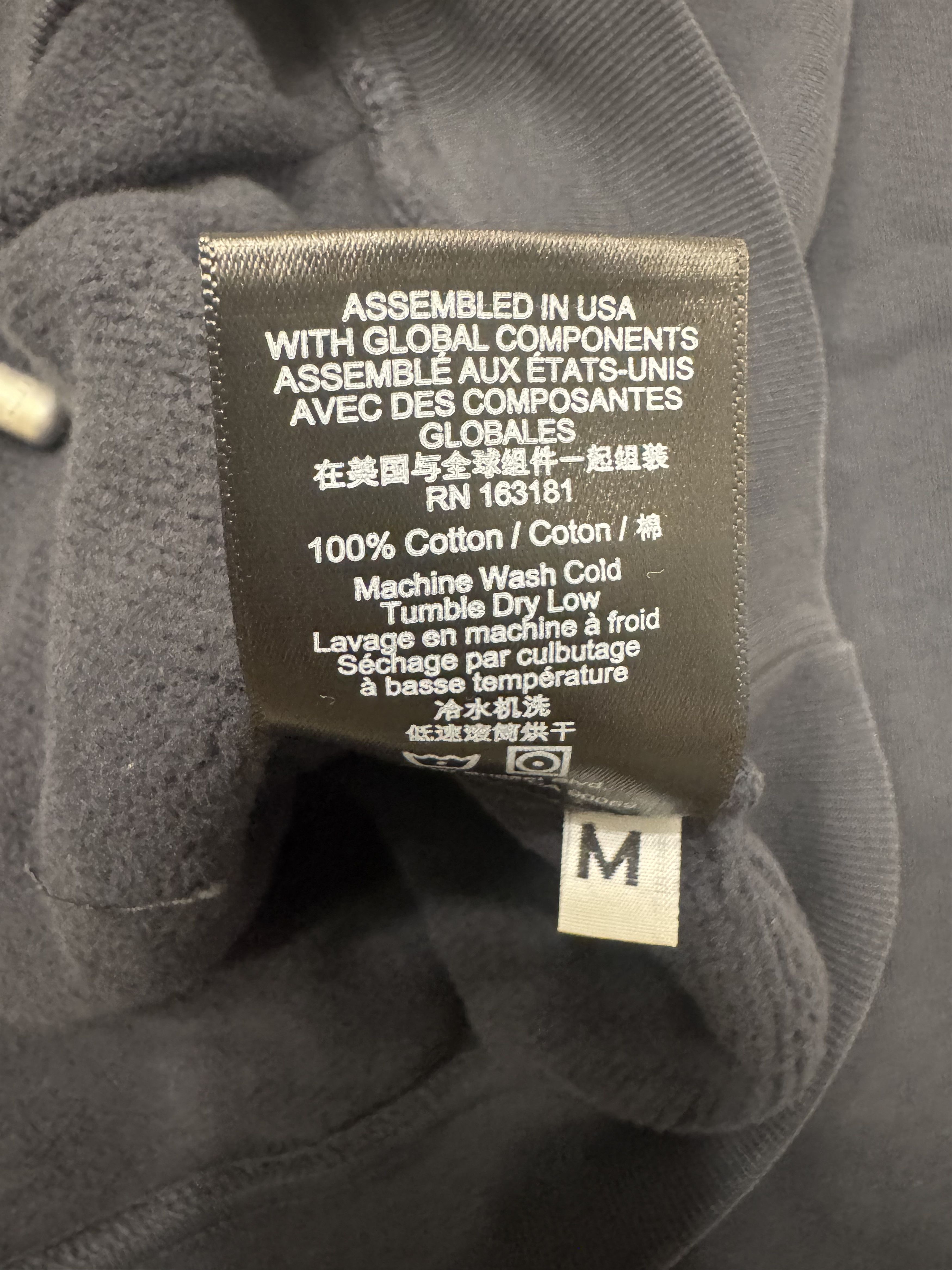 Rhude Rhude Bordeaux Grand Vin FullZip Fleece Men Hoodie Large Blk Size US M / EU 48-50 / 2 - 6 Thumbnail