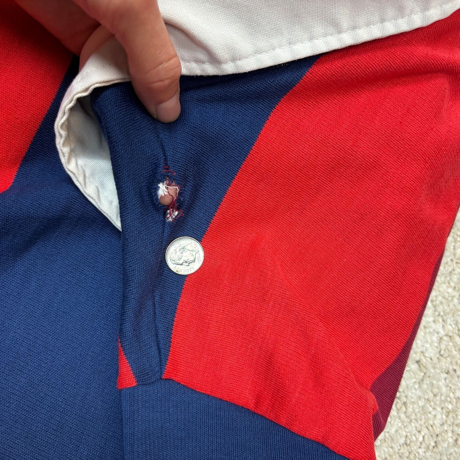 Hang Ten Vintage 70s Hang Ten Rugby Shirt Stripe Long Sleeve XL Size US XL / EU 56 / 4 - 8 Thumbnail