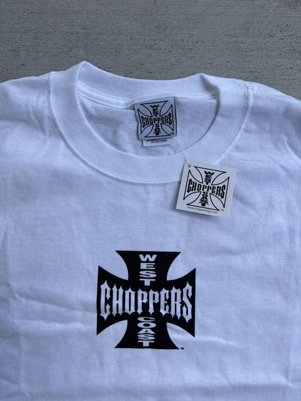West Coast Choppers West coast choppers deadstock white black tee Size US XL / EU 56 / 4 - 2 Thumbnail