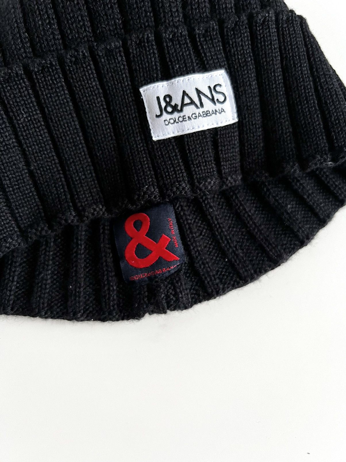 Dolce & Gabbana × Vintage Vintage 1990s Dolce&Gabbana Jeans Merino Blend Beanie Hat Size ONE SIZE - 4 Thumbnail