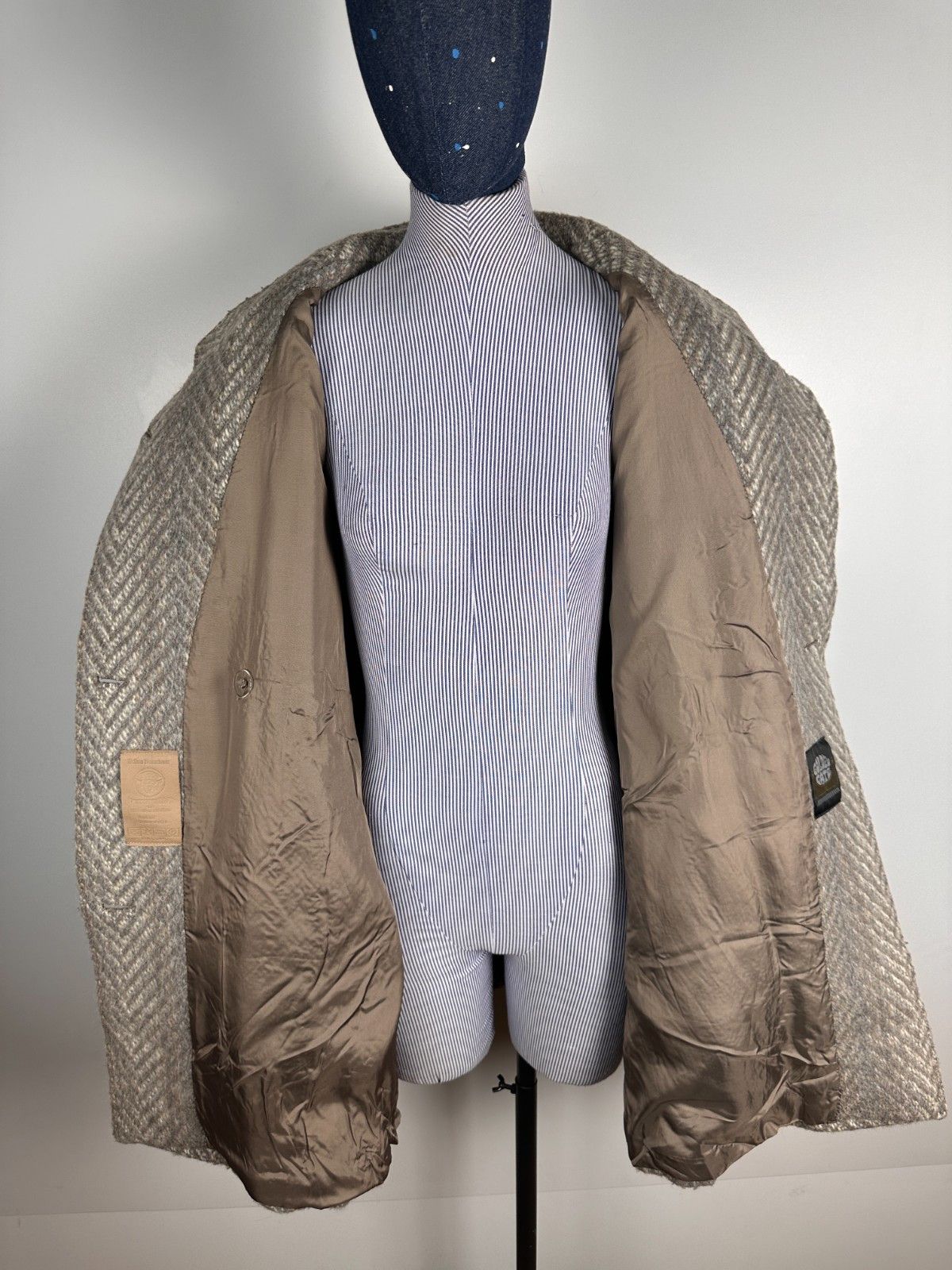Other Vintage Llama Coat Herringbone Heavy Mohair Coat Size 46 Size M / US 6-8 / IT 42-44 - 8 Thumbnail