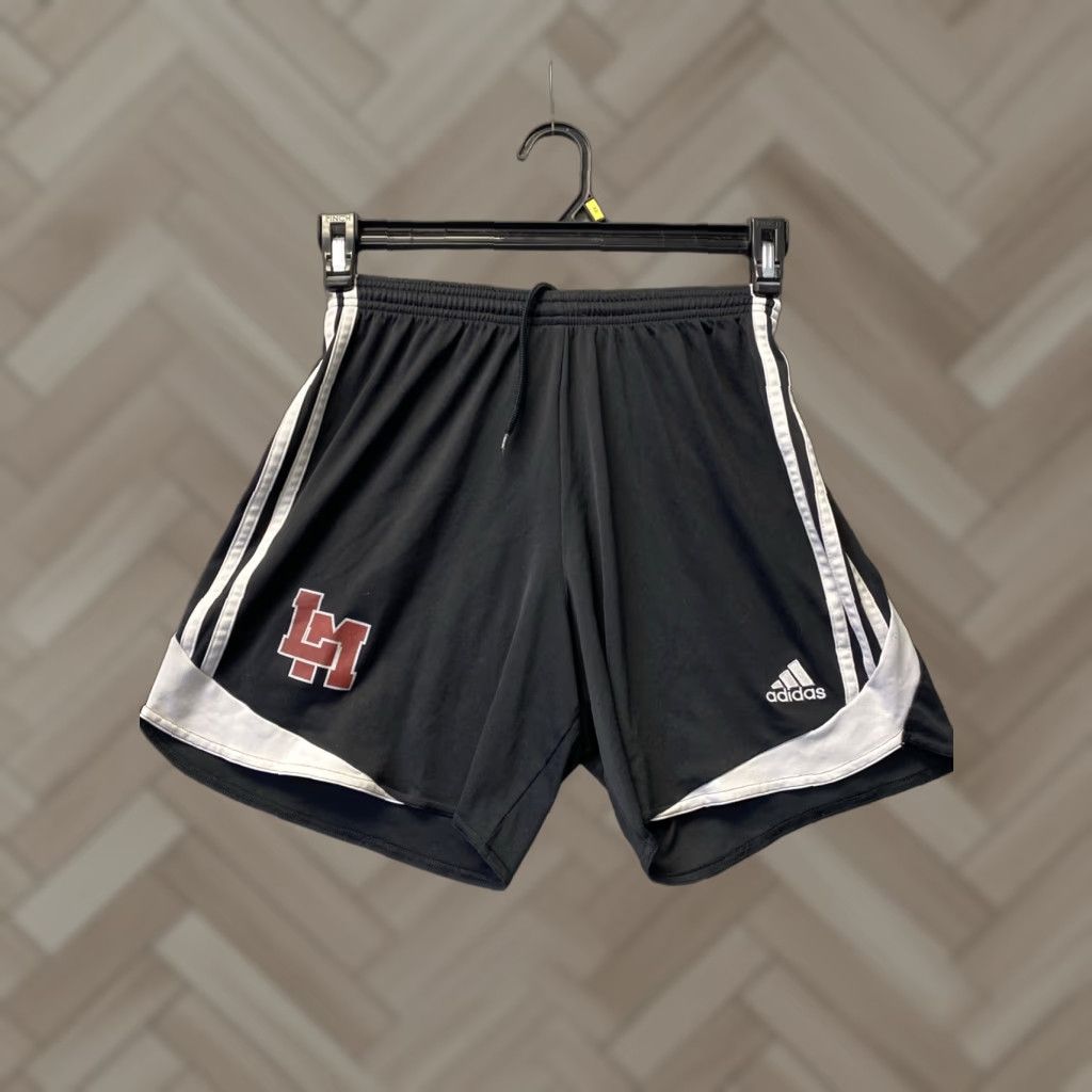 Adidas ADIDAS Athletic Shorts Teens S Black Elastic Waist Polyester 26-28 inches Boys Girls 94-58 Size US 26 / EU 42 - 1 Thumbnail