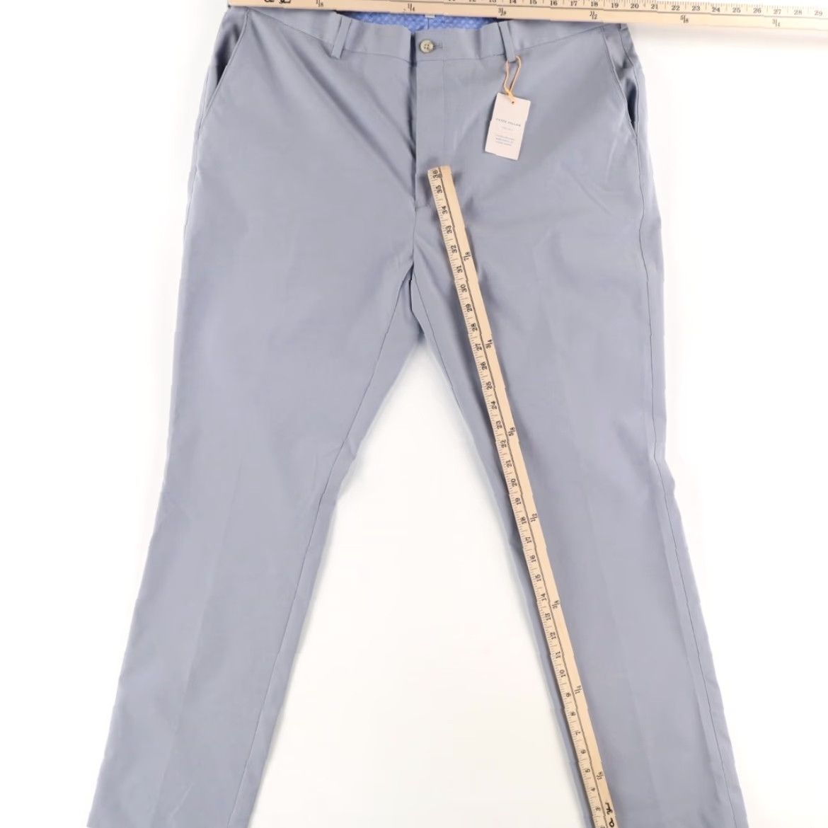 Peter Millar Peter Millar Raleigh Performance Trouser Golf Pants Gray 40 Mens Chino Regular Inseam 32in 40- Waist Polyester Woven Solid Stylish Pants Size US 40 / EU 56 - 3 Thumbnail