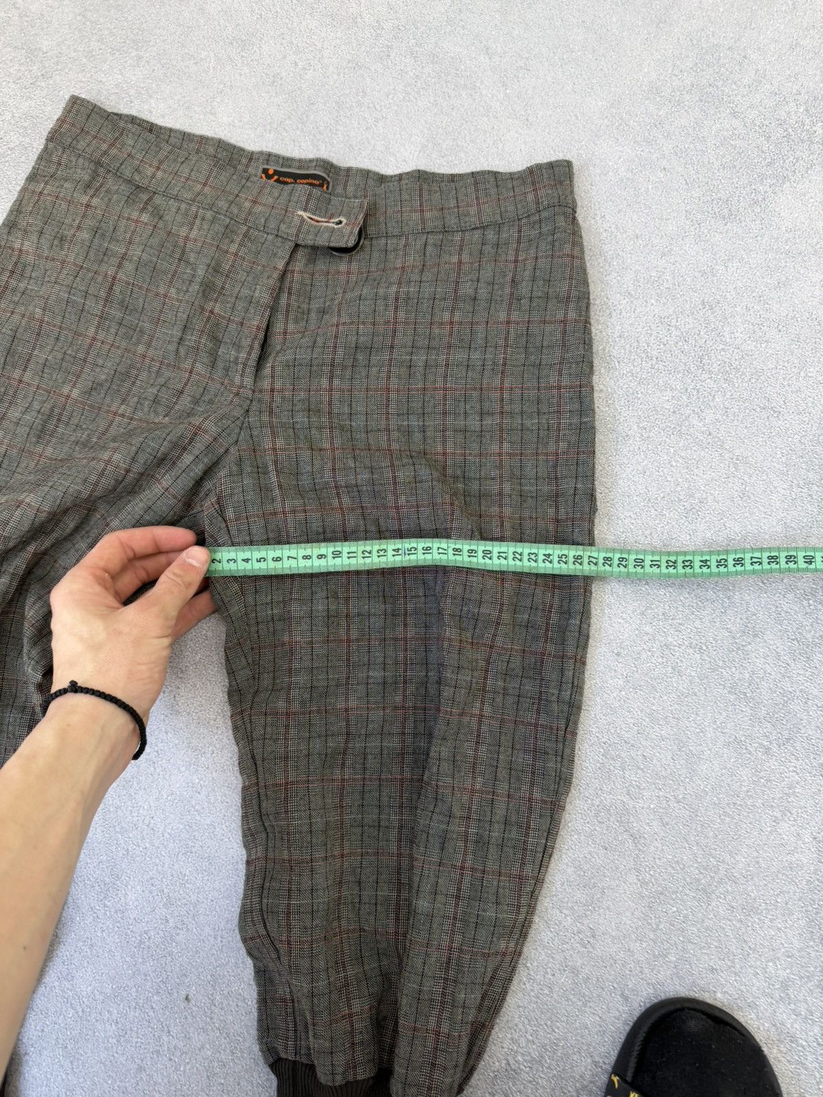 Cop Copine Cop.Copine France Plaid Checked Cropped Pants Avant-Garde Size 28" / US 6 / IT 42 - 8 Thumbnail