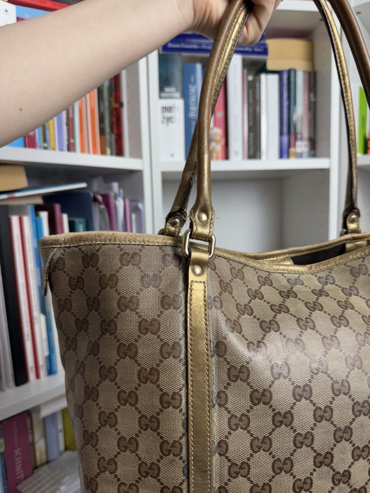 Designer × Gucci × Vintage Vintage y2k Gucci monogram tote / shopper bag luxury designer Size ONE SIZE - 10 Thumbnail