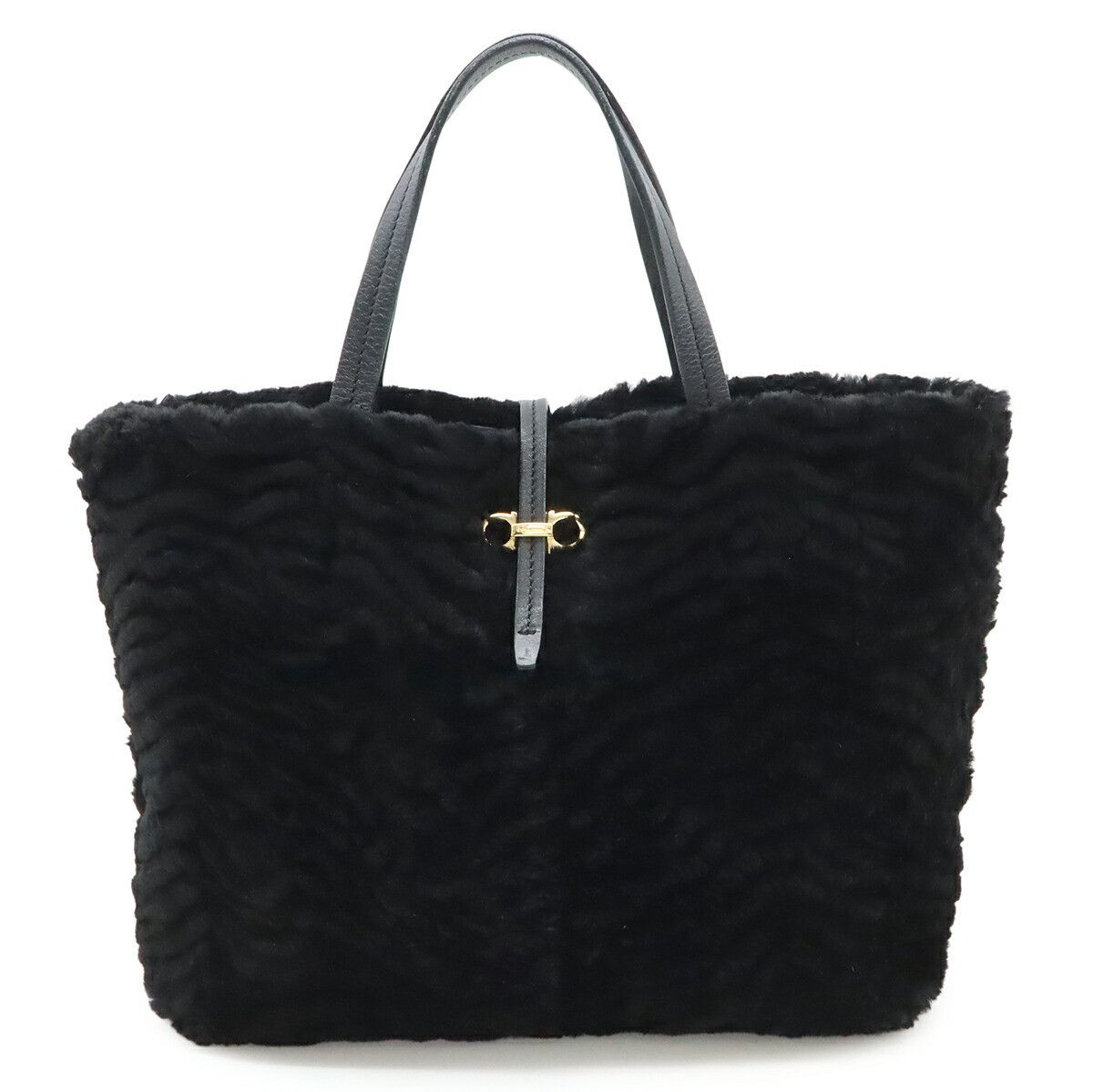 Salvatore Ferragamo Salvatore Ferragamo Salvatore Ferragamo Gancini Fur 2way Bag Fur Tote Bag FJ-21 D415 DUTY FREE for USA Size ONE SIZE - 1 Thumbnail