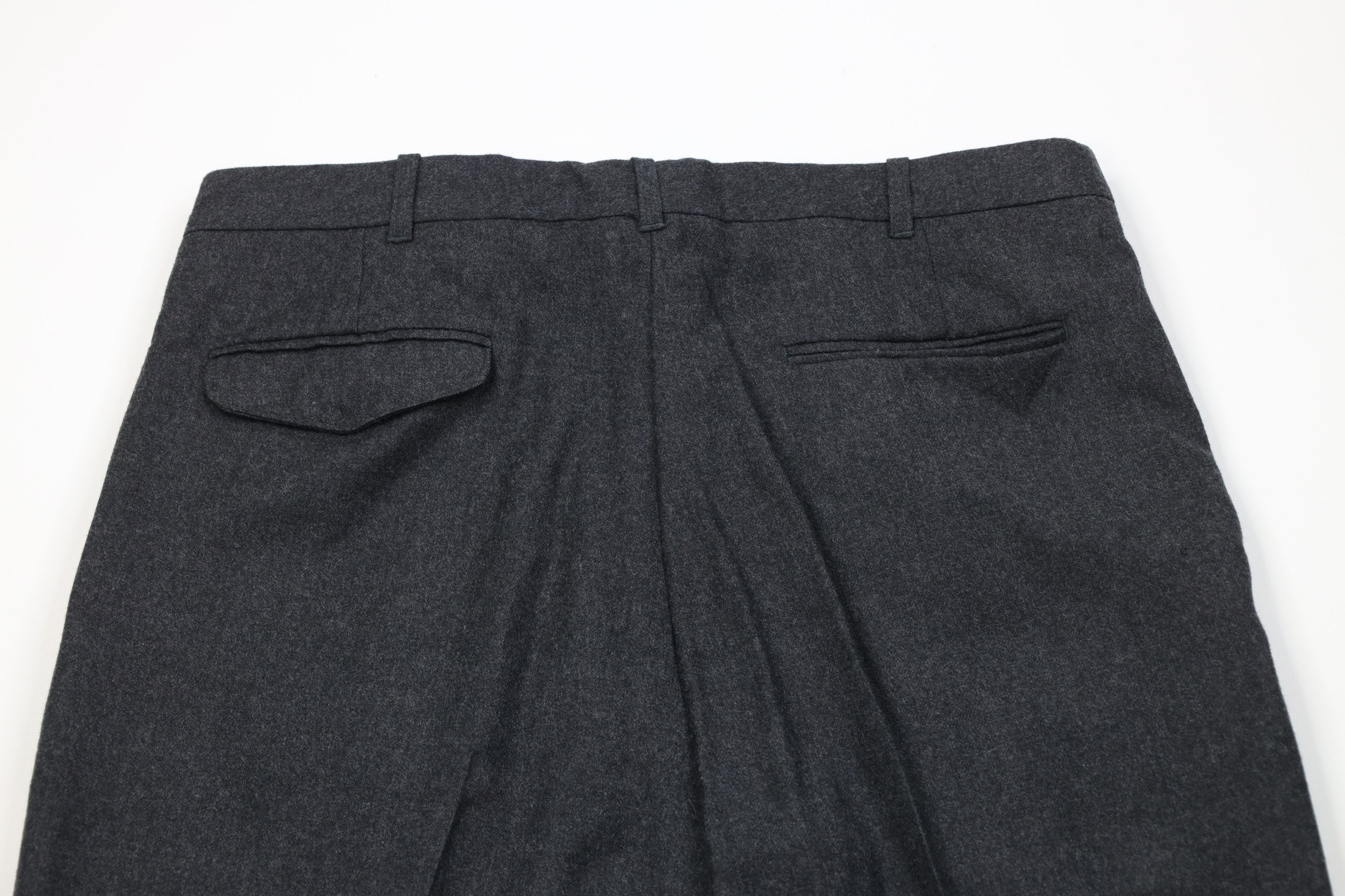 Vintage Vintage 70s Streetwear Heavy Wool Wide Leg Chino Pants Gray Size US 36 / EU 52 - 11 Thumbnail