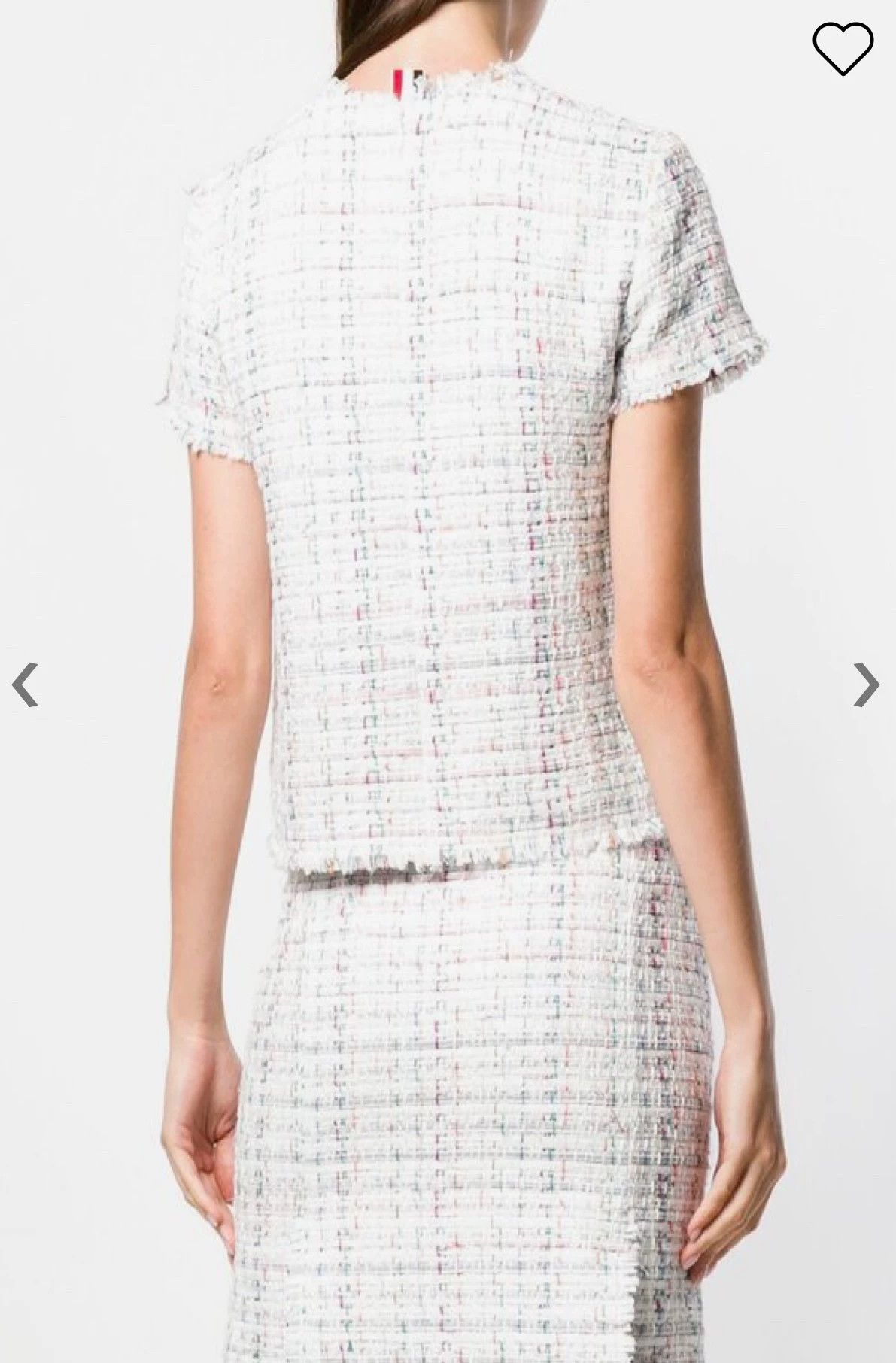 Thom Browne Thom Browne Women's Short Sleeve Raw Edge Cardigan Size XS / US 0-2 / IT 36-38 - 7 Thumbnail