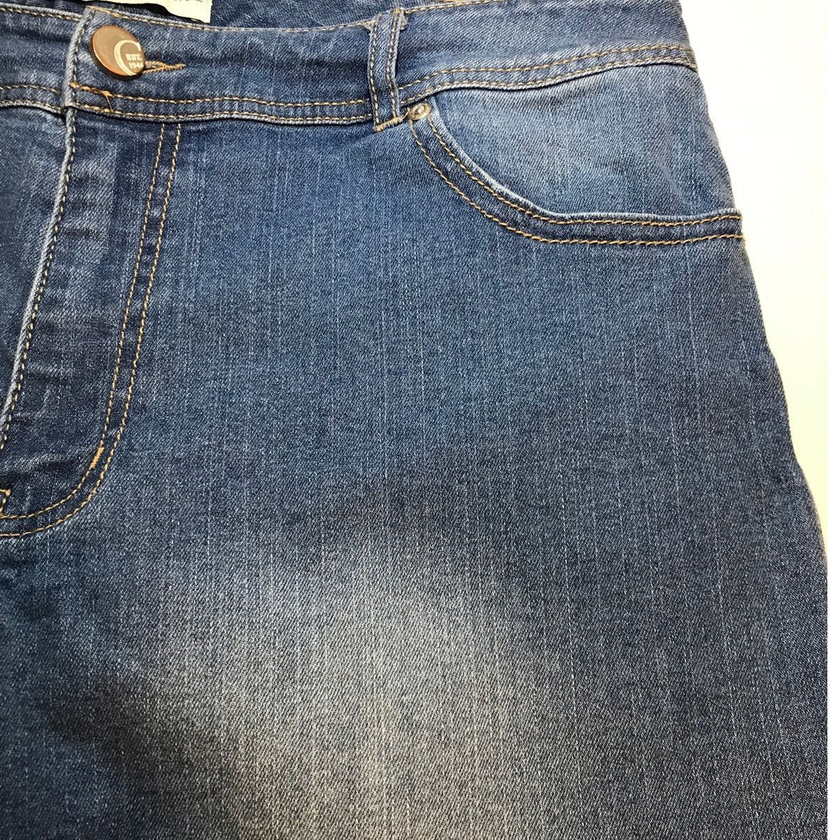 Other C est. 1948 Blue Denim High-Rise Mid-Length Jean Shorts 14 Size 36" / US 14 / IT 50 - 6 Thumbnail