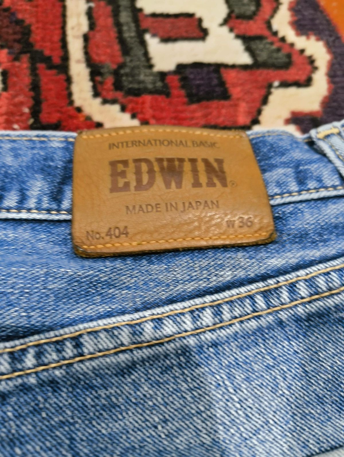 Edwin Vintage Edwin E404 Distressed Denim Grunge Rock Size US 37 - 3 Thumbnail