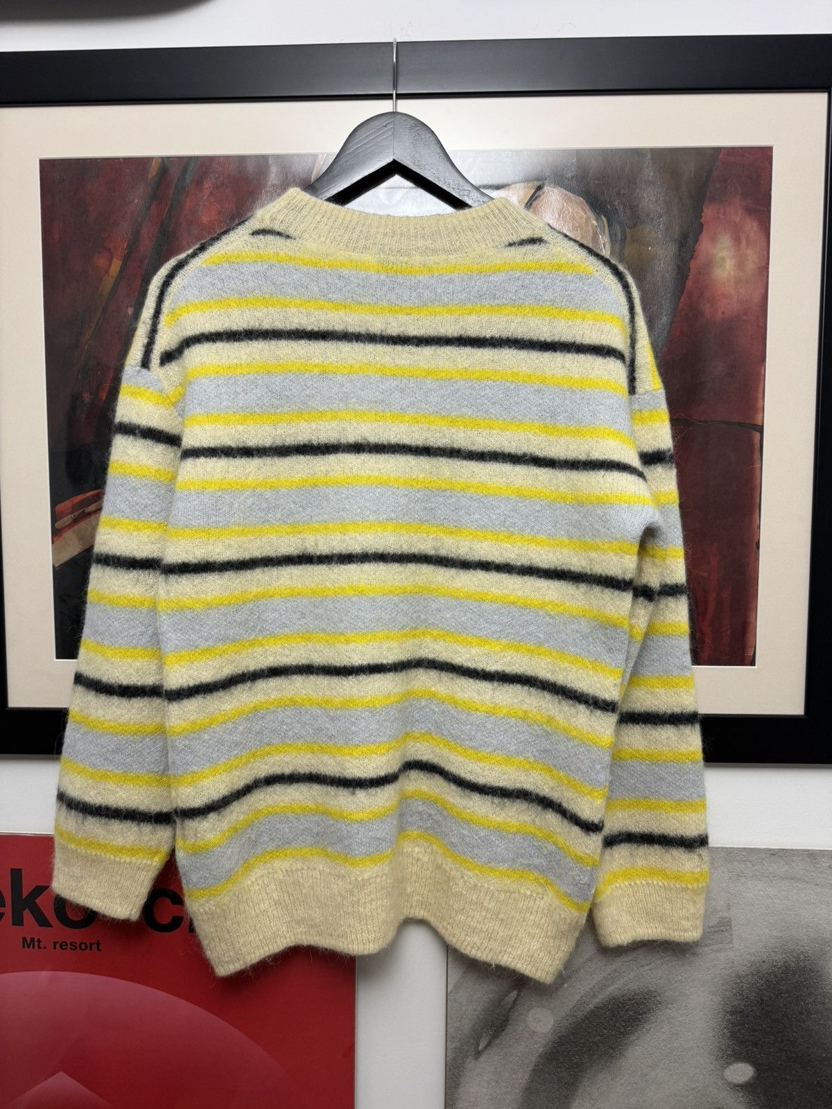 Acne Studios Acne Studios Mohair Yellow Oversize Luxury Sweater Striped Size US S / EU 44-46 / 1 - 2 Thumbnail