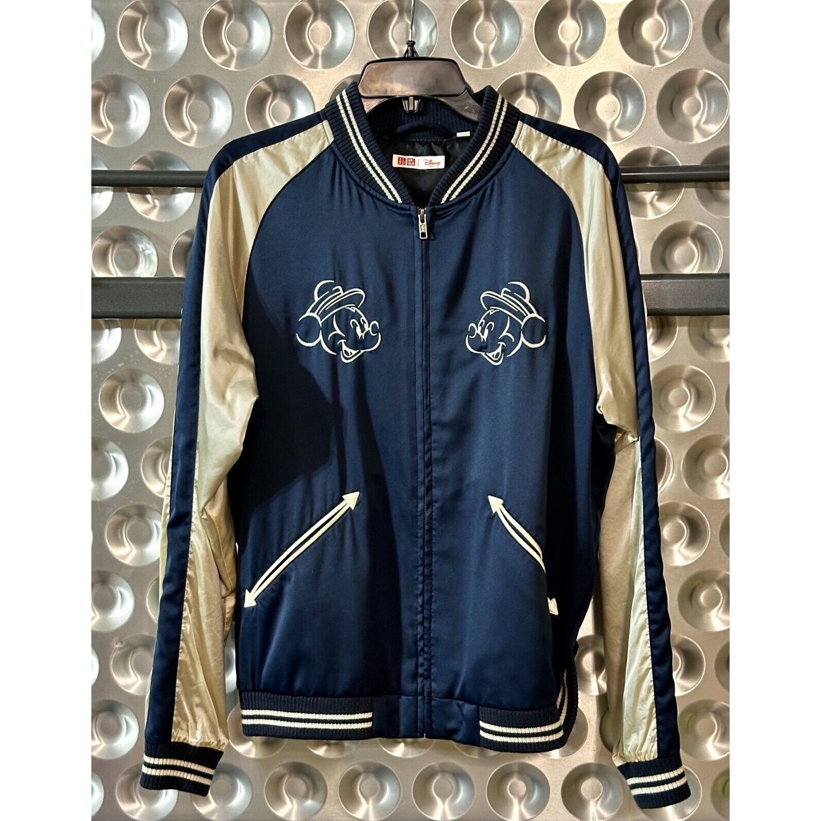 Uniqlo Disney Mickey Mouse 'Los Angeles' Satin Bomber Jacket | Rare Size US M / EU 48-50 / 2 - 5 Thumbnail