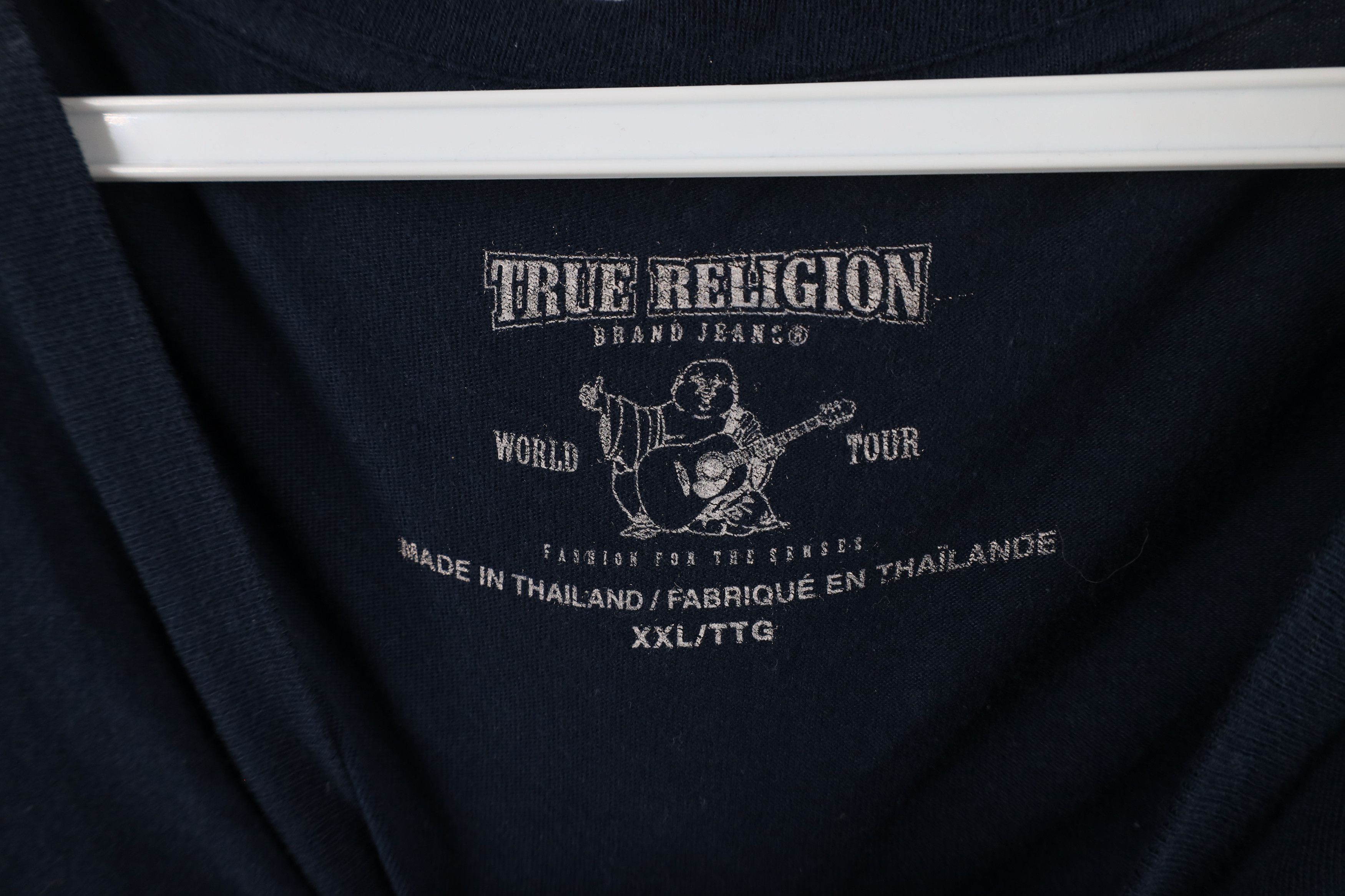 True Religion × Vintage True Religion Out Buddha Short Sleeve T-Shirt Navy Blue Size US XXL / EU 58 / 5 - 7 Thumbnail