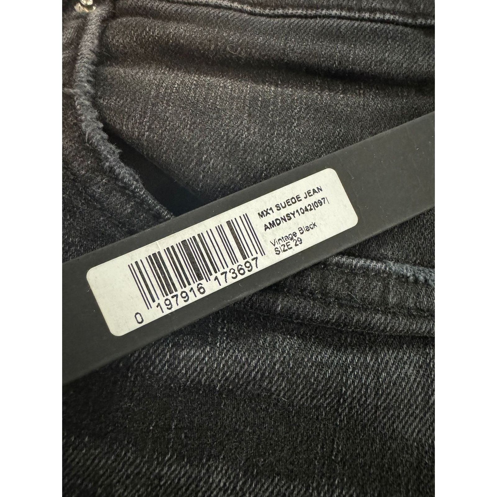 Amiri o1rshd1 MX1 Suede Jean in Vintage Black Size US 29 - 18 Thumbnail