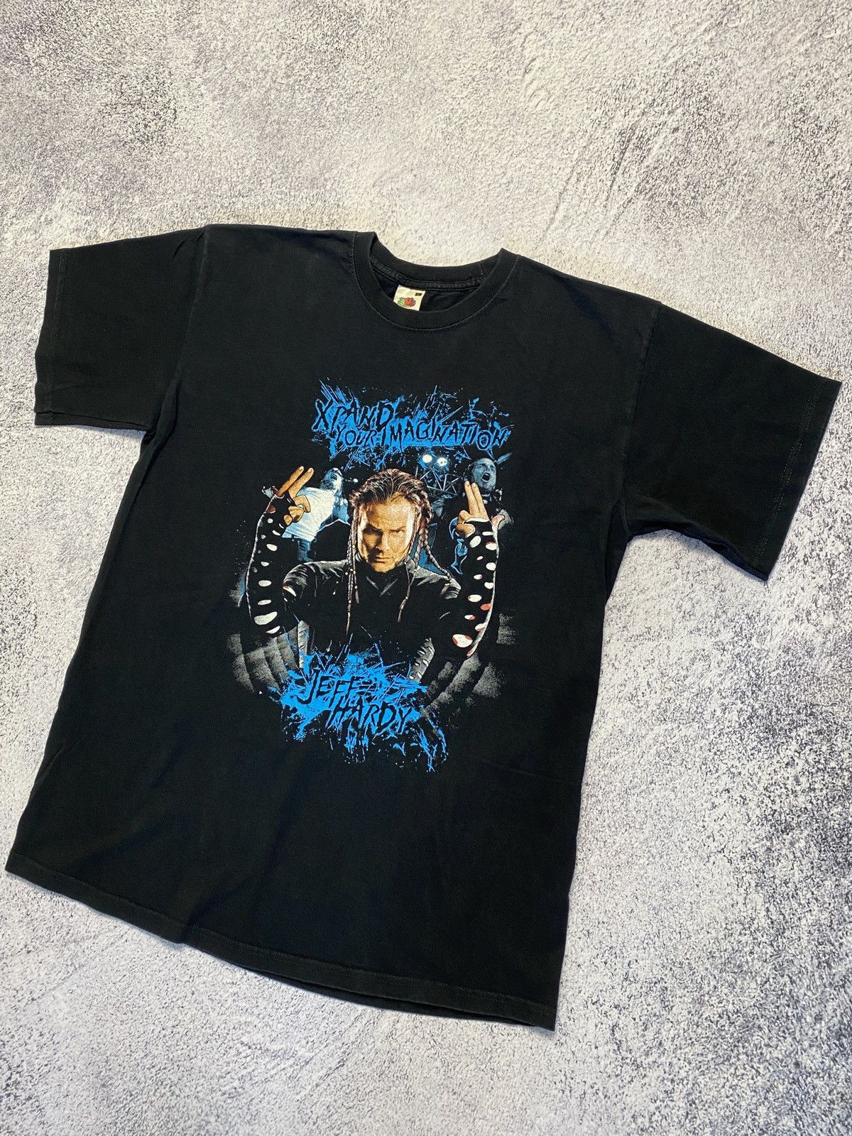 Vintage × WWE Jeff Hardy Wrestling Xpand Your Imagination Vintage T Shirt Size US L / EU 52-54 / 3 - 2 Thumbnail