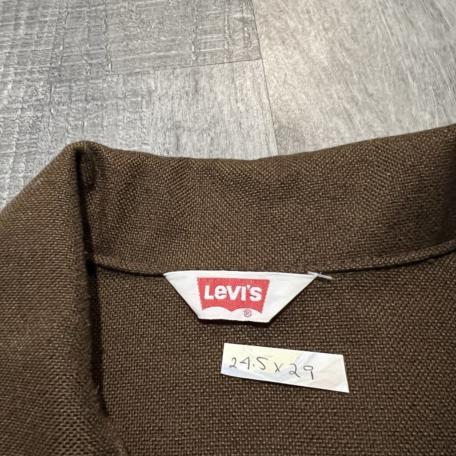 Levi's VTG Levis Big E Brown Snap Front Dacron Jacket Cut Off Vest Size US XL / EU 56 / 4 - 6 Thumbnail