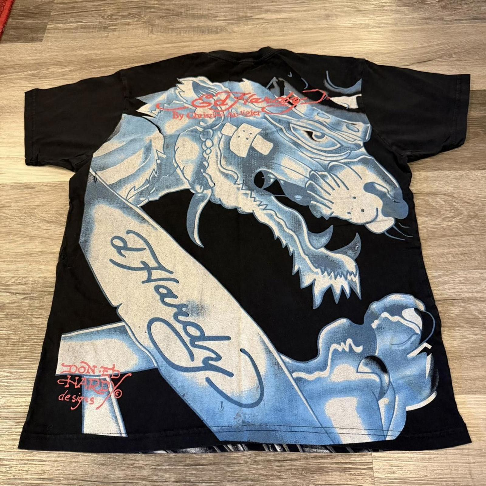 Ed Hardy Vintage Ed Hardy Christian audigier AOP panther t shirt XXL Size US XXL / EU 58 / 5 - 3 Thumbnail