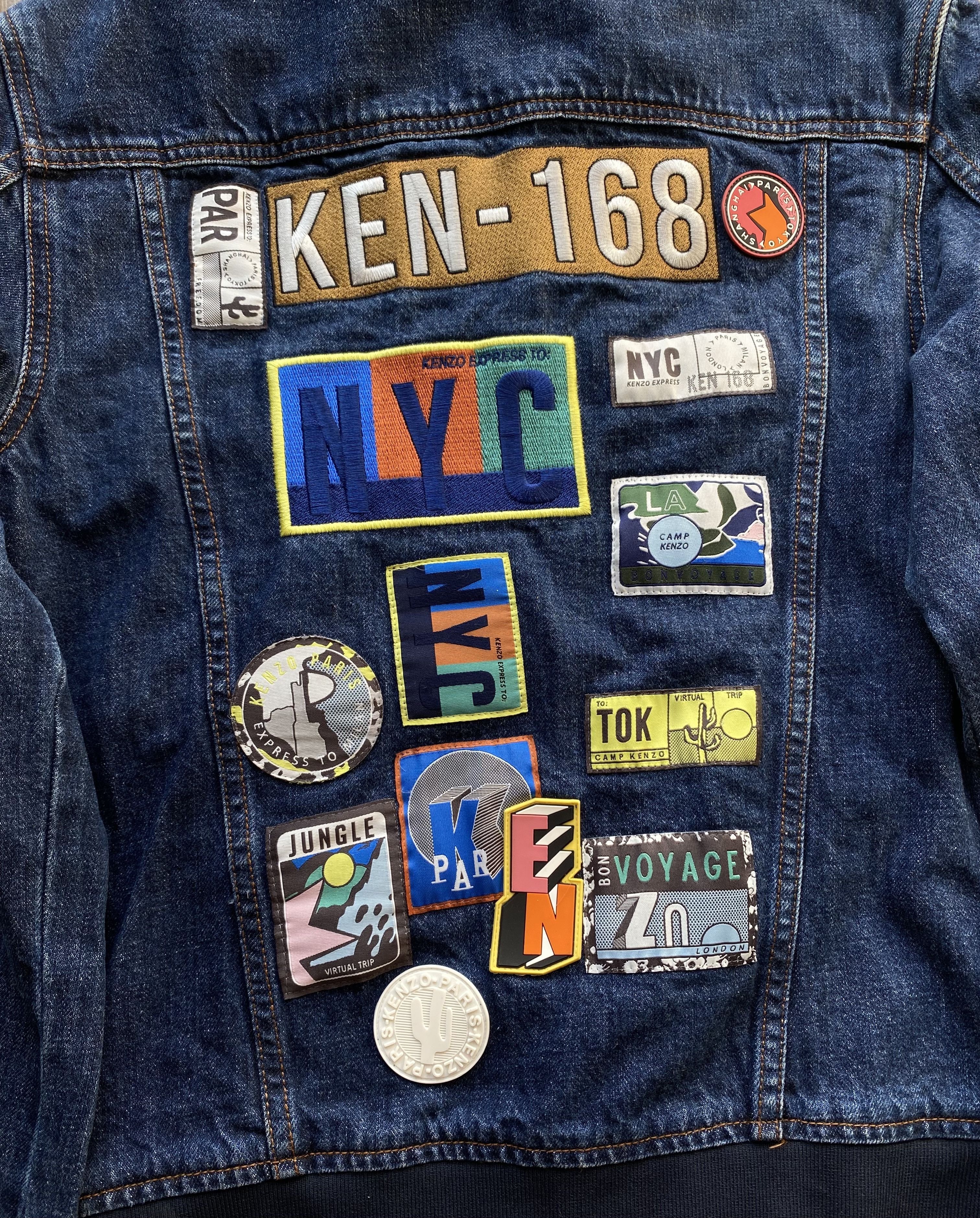 Kenzo Kenzo Denim Jacket Bomber Badge Size US S / EU 44-46 / 1 - 7 Thumbnail
