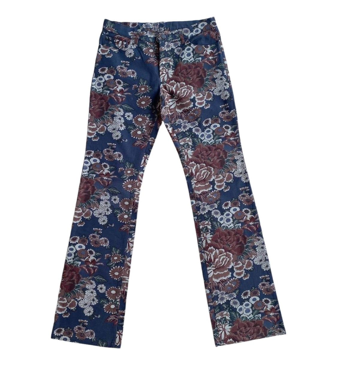 BJ05-23 FLARED JAPAN CHEALSEA OLD FLOWER SLIMFIT LOWRISE