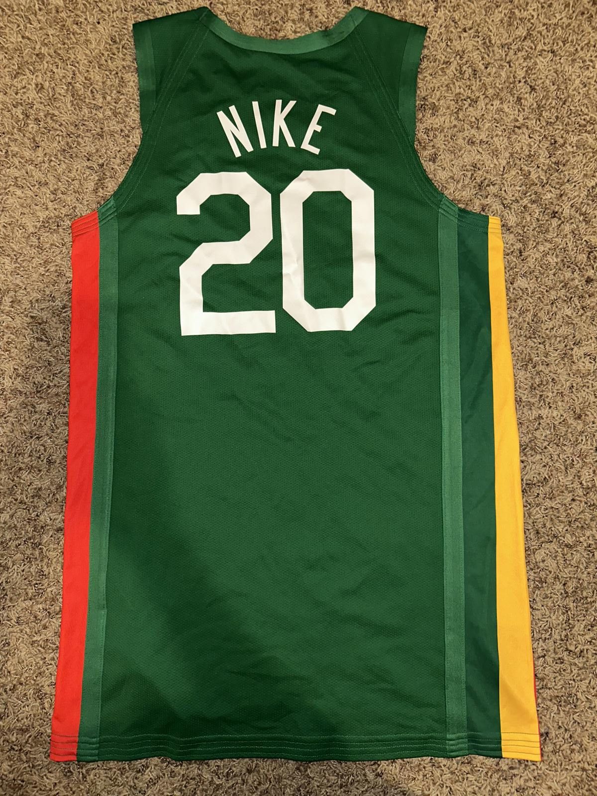 Nike Nike Men’s 2020 Olympic Basketball Green Team Issue White Jersey Size US L / EU 52-54 / 3 - 2 Thumbnail