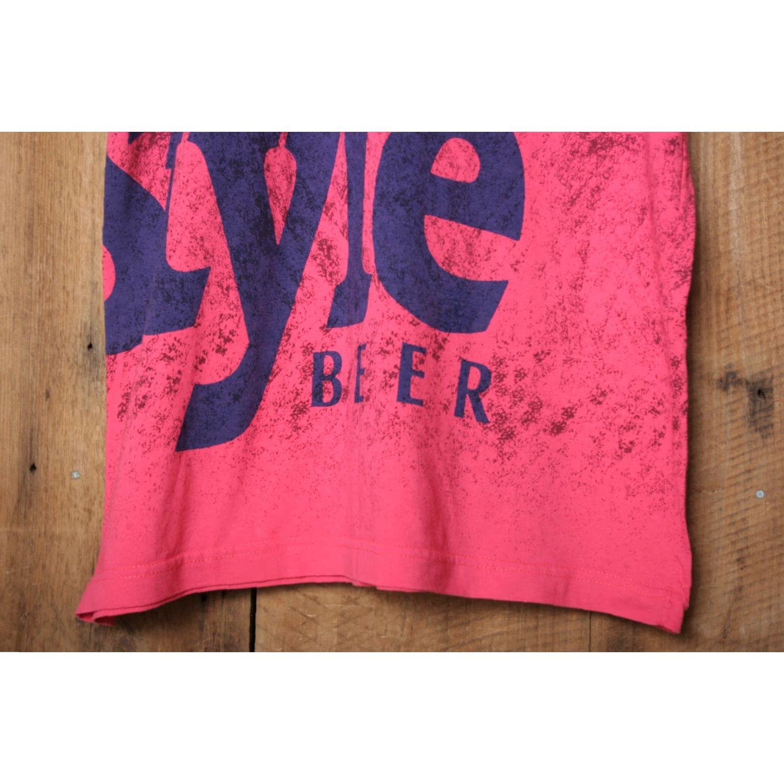Vintage VINTAGE Art Unlimited T-Shirt Men XL Pink 100% Cotton Short Sleeve Vintage Old Style Beer Single Stitch Sized XL Whites? Size US XL / EU 56 / 4 - 4 Thumbnail