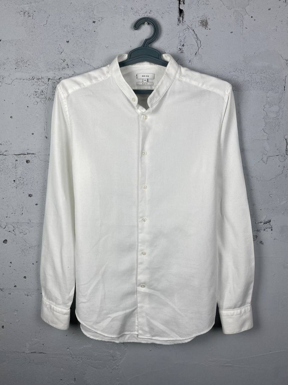 Designer × Reiss Reiss Dunn Stand-Up Collar White Shirt XL Size US XL / EU 56 / 4 - 1 Thumbnail