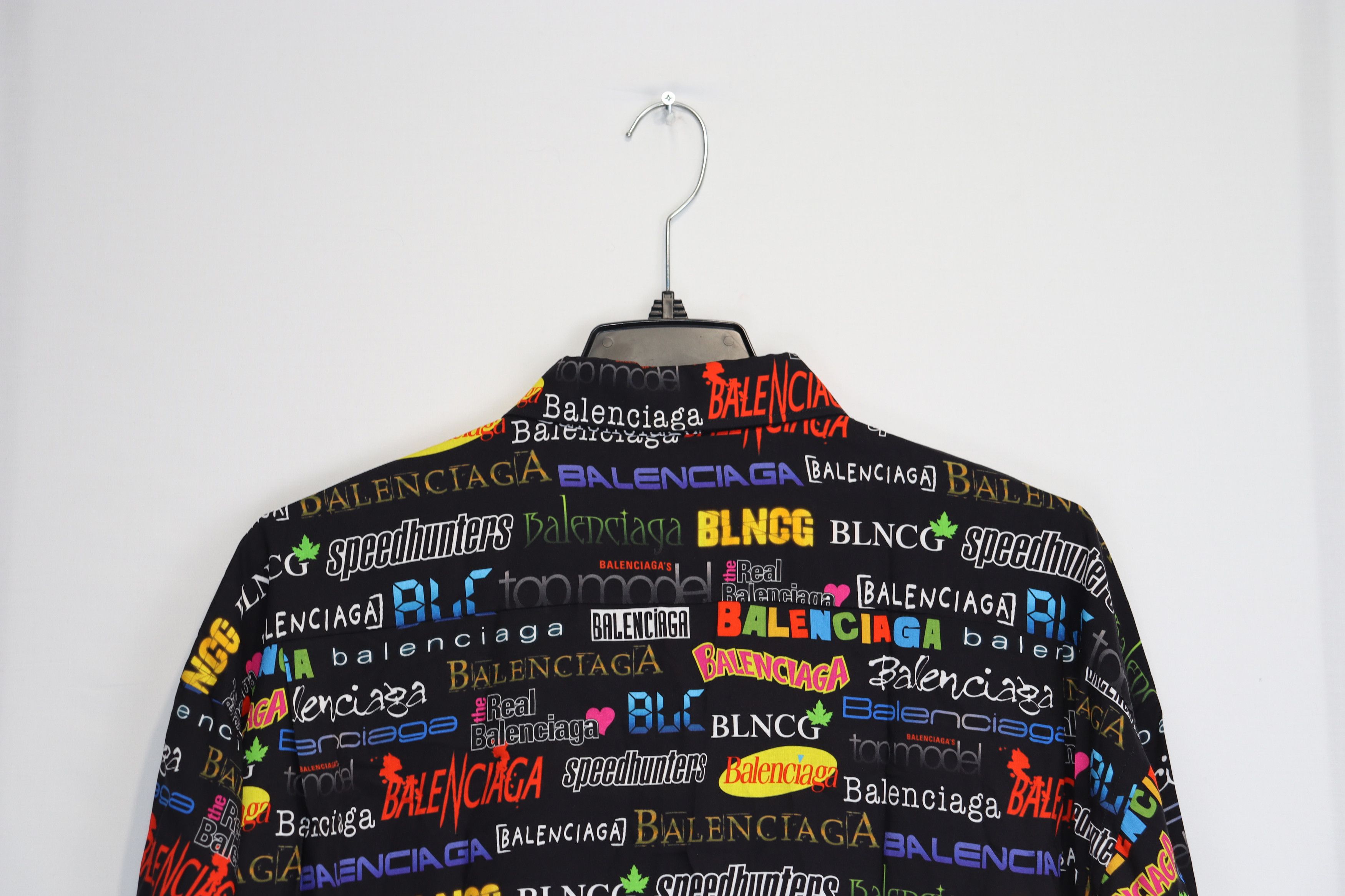 Balenciaga All Over Multi Logo Print Vacation Shirt in Multicolor Size US XL / EU 56 / 4 - 11 Thumbnail