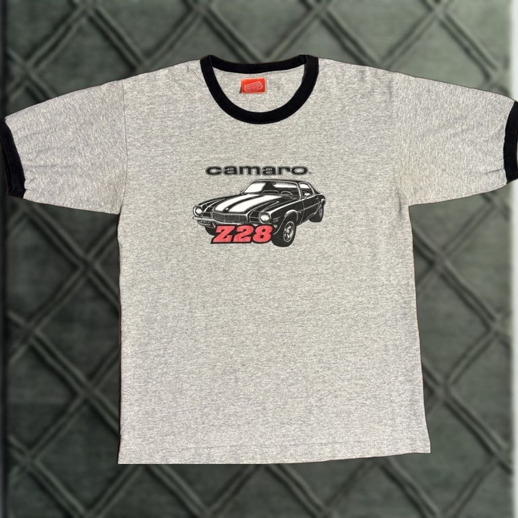 Vintage VINTAGE Dodge Camaro Z28 Classic American Muscle Car Grey Ringer T-Shirt Medium Size US M / EU 48-50 / 2 - 1 Thumbnail