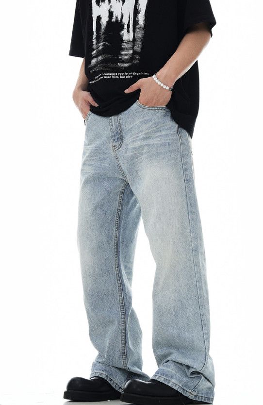 Japanese Brand American retro men's cleanfit loose casual flared jeans Size US 32 / EU 48 - 3 Thumbnail