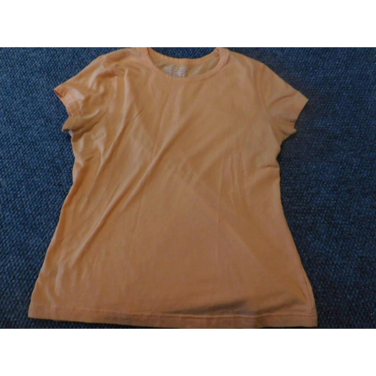 Tek Gear Tek Gear Womens Shirt XL Orange Tee Stretch Active Casual Short Sleeve Round Neck Pullover Cotton Polyester Blouse Regular Womens Size XL / US 12-14 / IT 48-50 - 3 Thumbnail