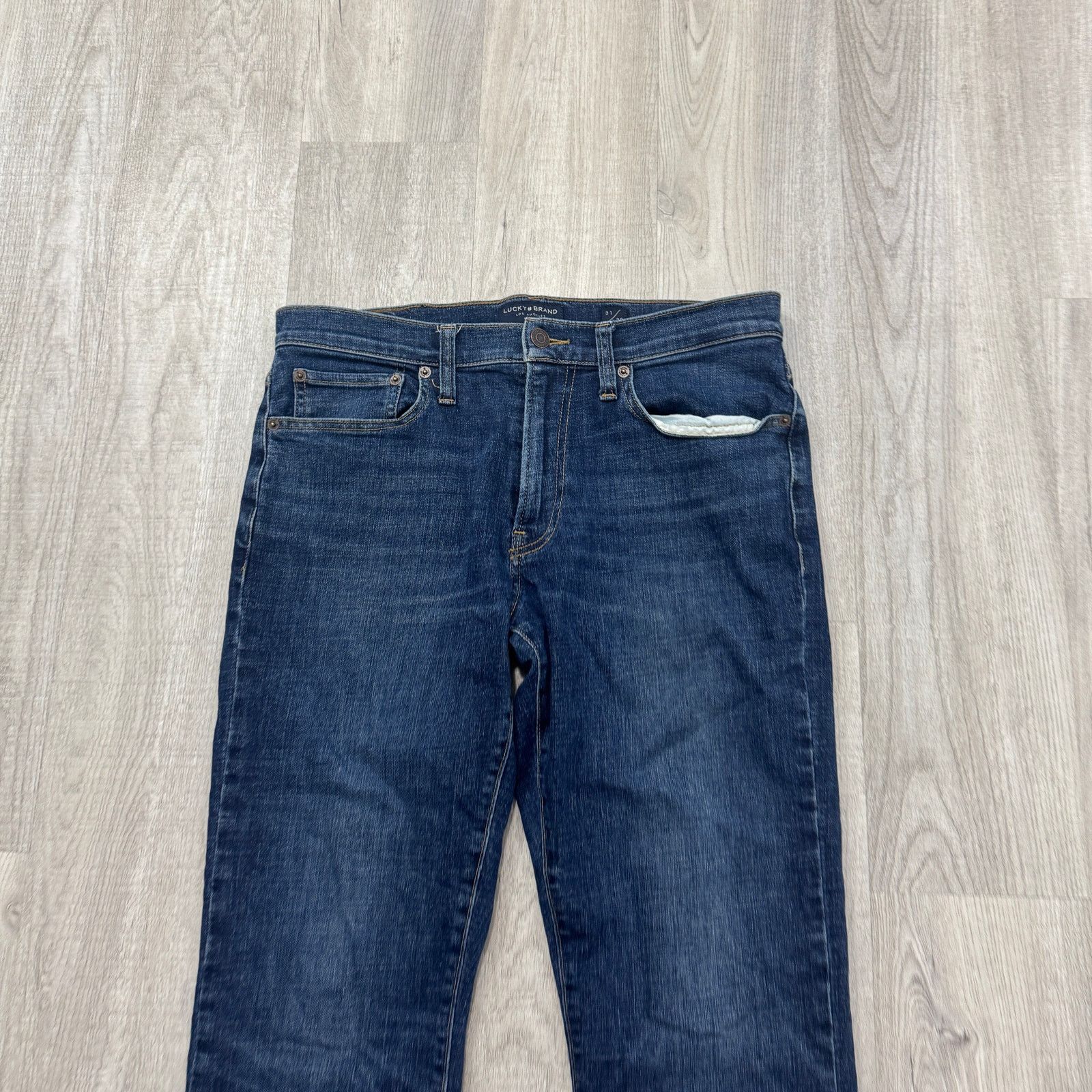 Lucky Brand Lucky Brand 121 Slim Straight Jeans 31x30 (Fits 31x24) Blue Size US 31 - 2 Thumbnail