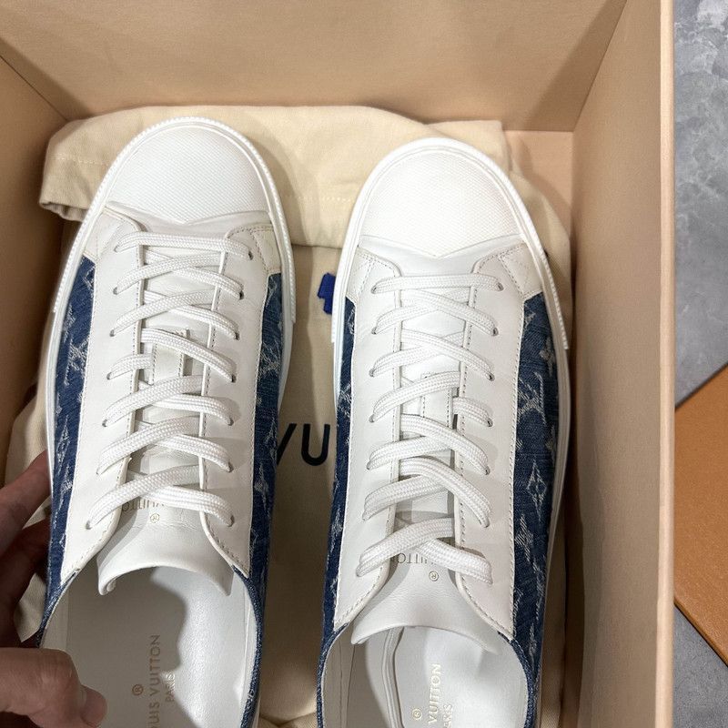 Louis Vuitton Louis Vuitton Blue and White Sneakers for Everyone - Size US 10 / EU 43 - 7 Thumbnail
