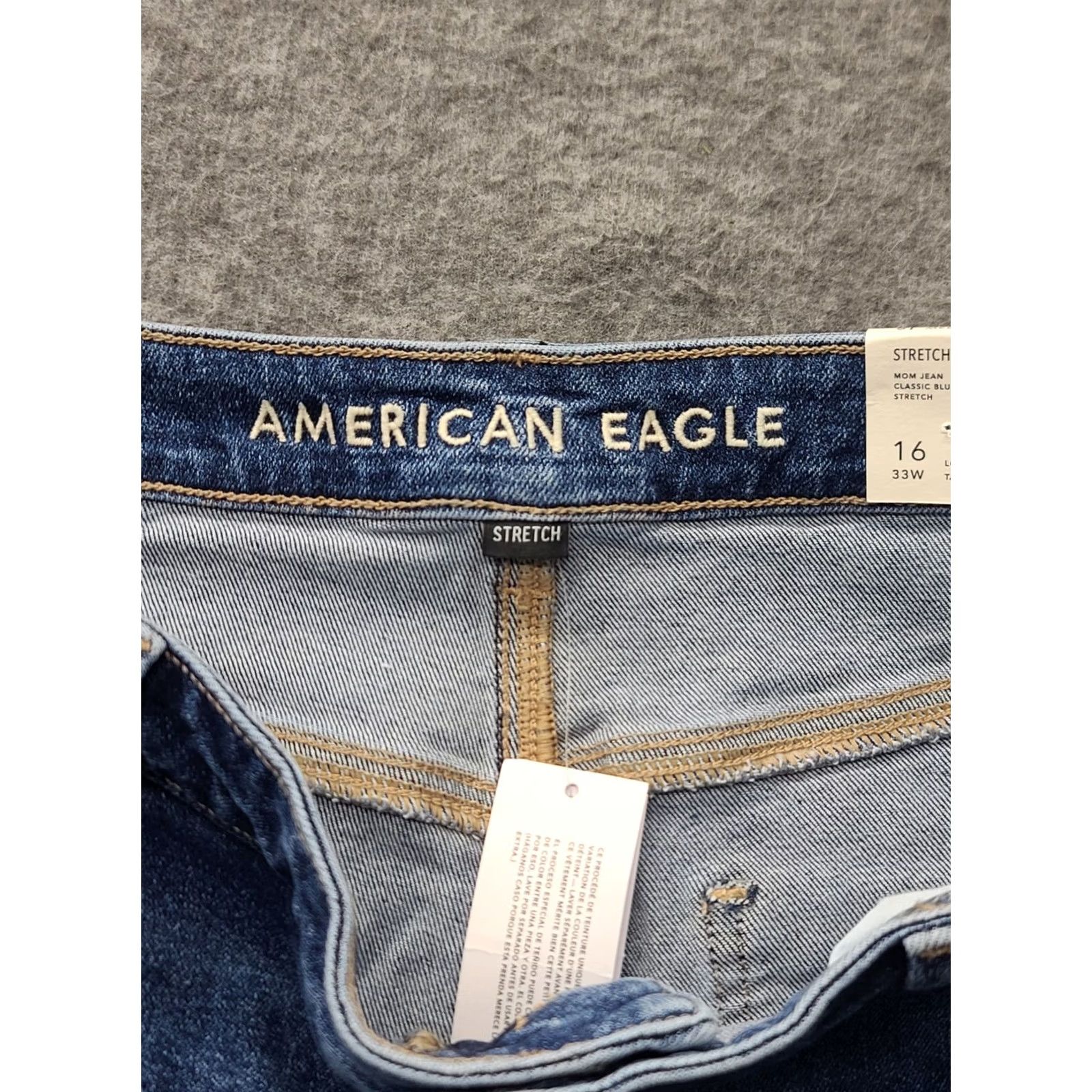 American Eagle Outfitters American Eagle Outfitters Mom Jean Womens 16 33x29 Relaxed Fit High Rise Ankle Stretch Blue Denim 90s Retro Size 38" / US 16 / IT 52 - 3 Thumbnail