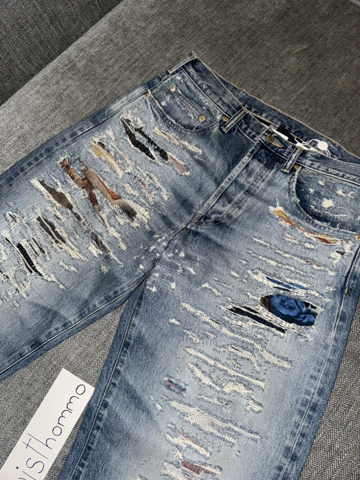 Maison Margiela × Supreme Supreme x MM6 Maison Margiela Distressed Loose Fit jean Size US 30 / EU 46 - 2 Thumbnail
